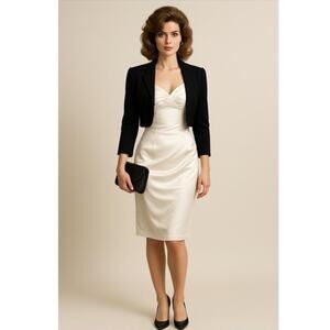 Cira Vintage White Lace Trim Spaghetti Straps Womens Slip/dress USA Made Average